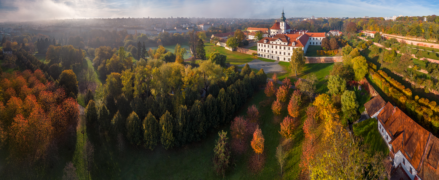 Břevnovský klášter, podzimní zahrady