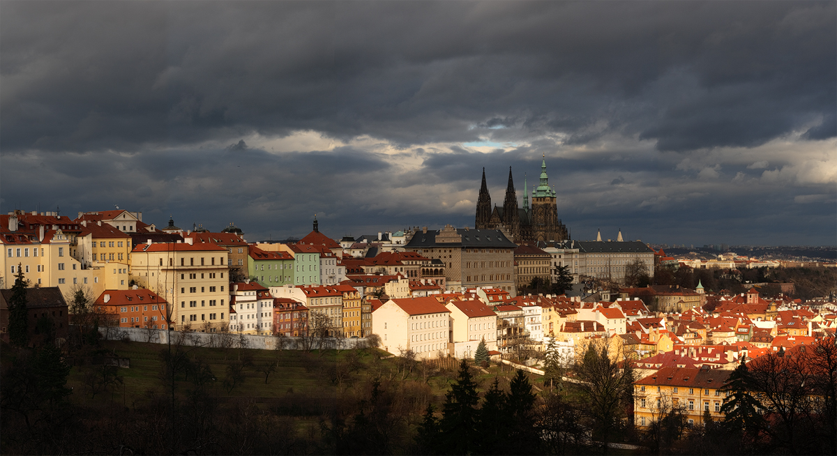 Pobouřkové panorama, Pražský  hrad