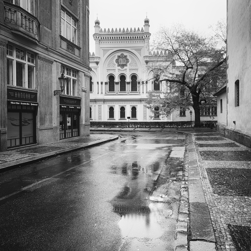 Španělská synagoga po dešti