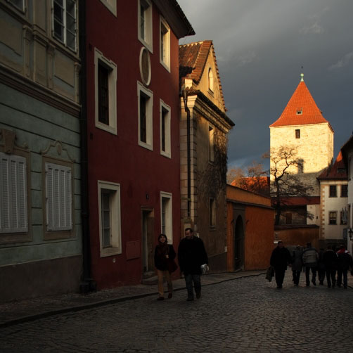 Jiřská ulice a Černá věž