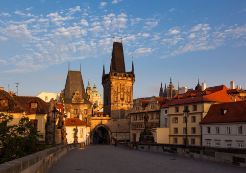 Fotografie – Malostranská mostecká věž a Pražský hrad