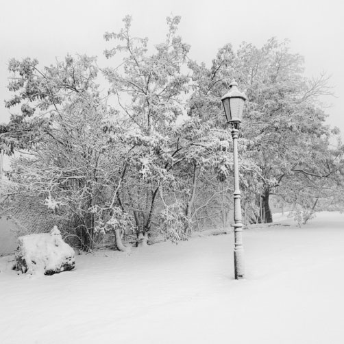 Fotografie – Malostranská sněžná lampa