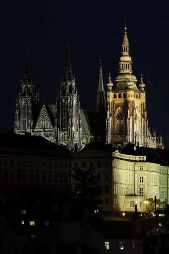 Noční Pražský hrad