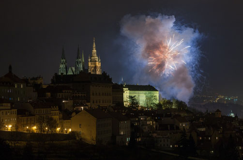 Ohňostroj, Pražský hrad