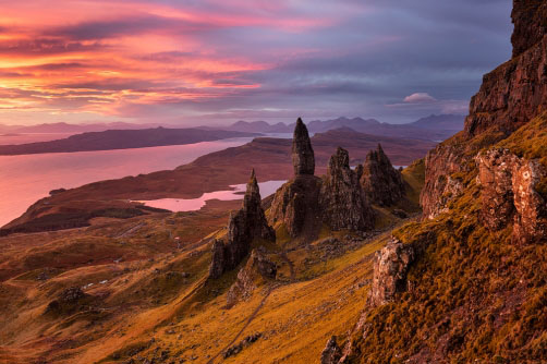 Fotografie – Old Man of Storr, Skye, Skotsko