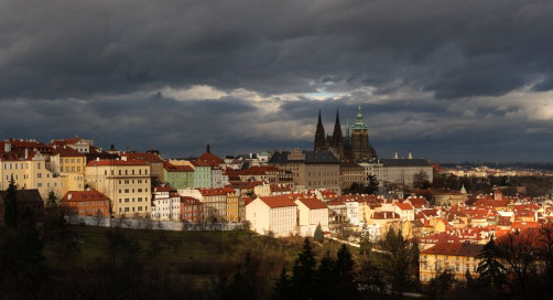Fotografie – Pobouřkové panorama, Pražský  hrad