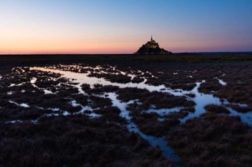 Podvečerní Mont Saint Michel