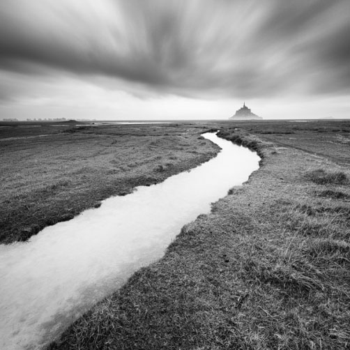 Fotografie – Potůček u Mont Saint Michel