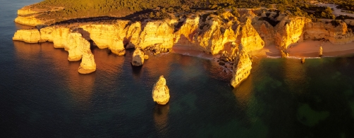 Fotografie – Praia da Marinha, zlaté útesy