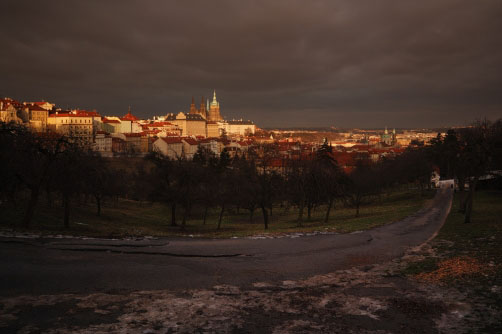Pražský hrad po bouřce