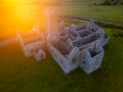 Ross Errilly Friary, opatství při západu