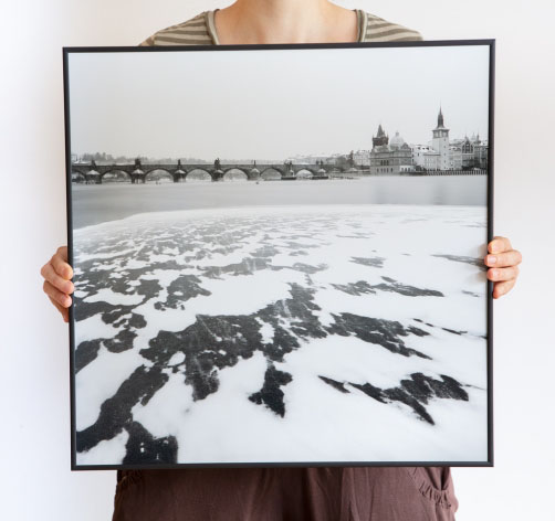 Tygrovaný led / Hotový obraz 50 × 50 cm