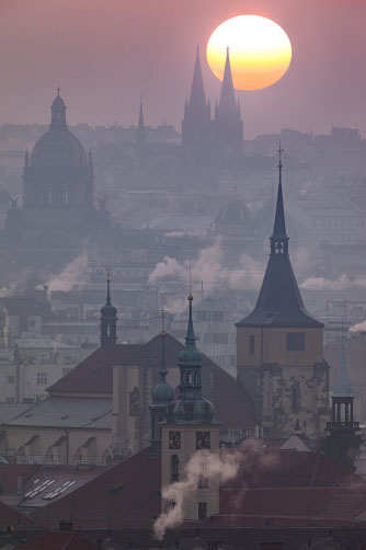 Východ slunce nad Starým městem