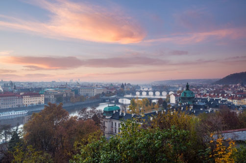 Fotografie – Výhled na Vltavu od Hanavského pavilonu