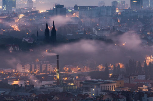 Fotografie – Vyšehrad pod mlhou