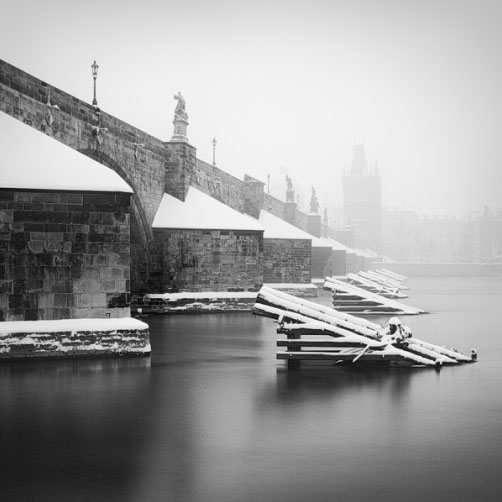 Fotografie – Zasněžený Karlův most