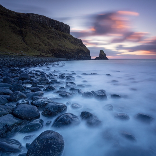 Fotografie – Zátoka Talisker, ostrov Skye