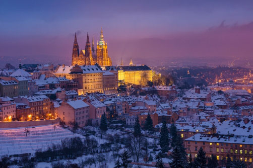 Zimní Pražský hrad